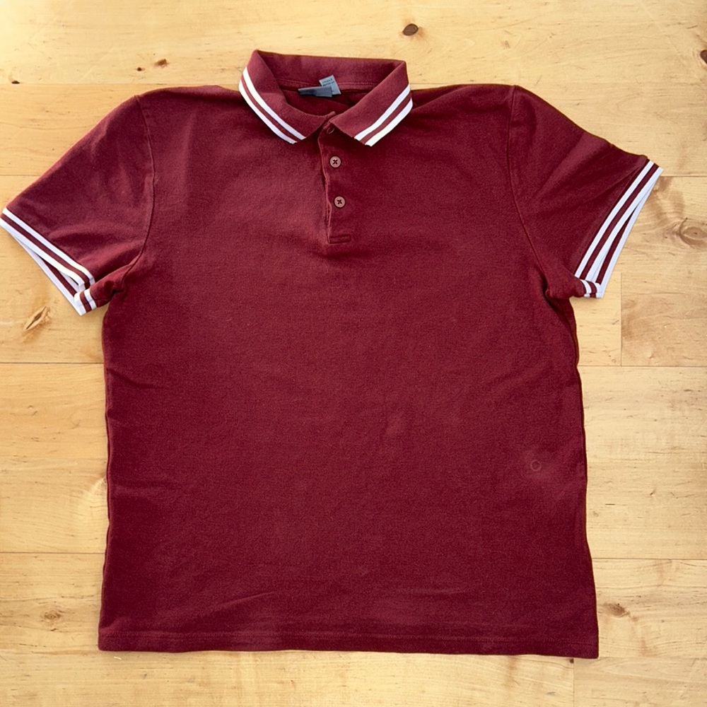 asos men’s polo with stripes, red and white